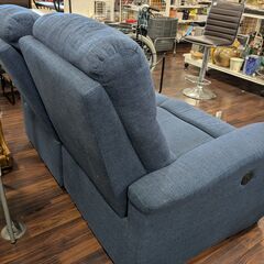 電動リクライニングチェア ネイビー 幅155×高さ100×奥行98cmの画像