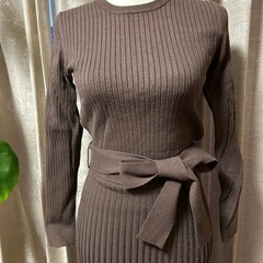 ビームス　ブラウンリブ編みセットアップの画像