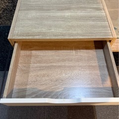 ロウヤ　ローテーブル　ガラステーブル　ナチュラル　北欧風デザインの画像