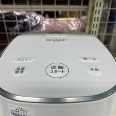 ジャングルジャングル貝塚店　ジャー炊飯器　SHARP  KSD-LC5  2021年製　3合炊き　白　クリーニング済み　中古　リユース　貝塚市　二色浜の画像