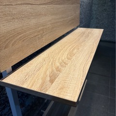 lowya 突っ張り棚　ハンガーラック　木製棚　壁面収納　ナチュラル　幅80の画像