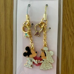 【新品未開封】ディズニー／ミッキー＆ミニー ペアストラップの画像