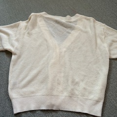 カーディガン　レディース　S 七分袖　白　夏用の画像