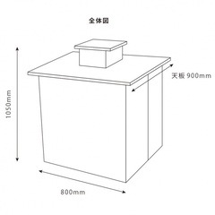 白の展示台の画像