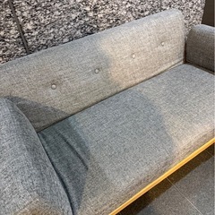 LOWYA ロウヤ 2人掛けソファ ソファベッド 木製フレーム×ファブリックの画像