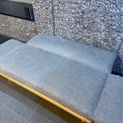 LOWYA ロウヤ 2人掛けソファ ソファベッド 木製フレーム×ファブリックの画像