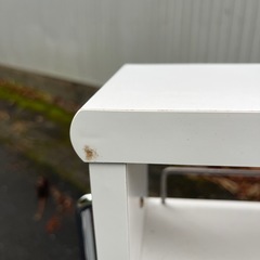 ホワイトオープンシェルフ 4段 キャスター付きの画像