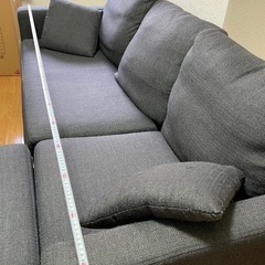 ソファー ソファ L字 コーナー 3人掛け カウチソファー オットマンの画像