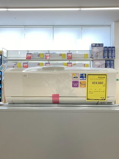 A-719【リユースのサカイ野々市店】ジモティ来店特価‼ エアコン 三菱 ミツビシ 2.2kw MSZ-GE2218 2018年製 クリーニング済み