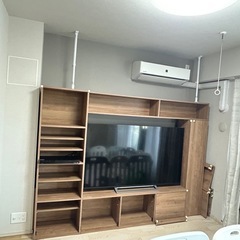 LOWYAテレビ台耐震の棒付き(テレビとビデオデッキは付いてきません！)の画像