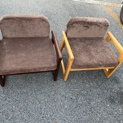 座椅子　低座椅子　肘付き　コンパクト　ブラウンローチェアの画像