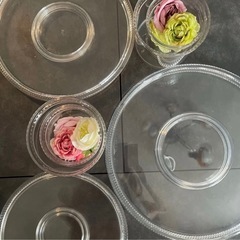 クリアケーキスタンド3段2個　　
の画像