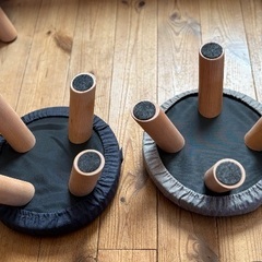 差し上げます🍀可愛い豆イス　グレー　2個組の画像