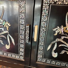 螺鈿 飾り棚 茶棚 花台 盆栽台 引出し収納の画像