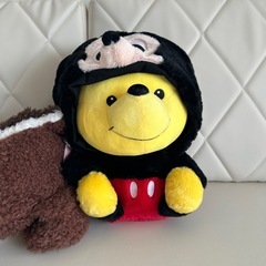 ディズニー　チップ、プルートプーさんのぬいぐるみの画像