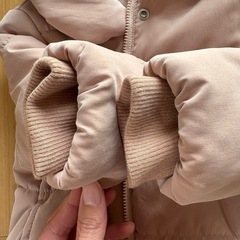 美品　petit main アウター80センチ　ポンチョ　フリーサイズの画像