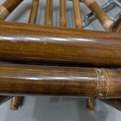 【引取限定】バリ島　バンブーチェアとテーブルのセットの画像