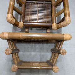 【引取限定】バリ島　バンブーチェアとテーブルのセットの画像