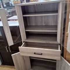 ★リユースのサカイ水戸店★  食器棚 オーク H119×D30×W60 クリーニング済み MT6496の画像