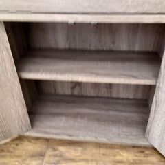 ★リユースのサカイ水戸店★  食器棚 オーク H119×D30×W60 クリーニング済み MT6496の画像