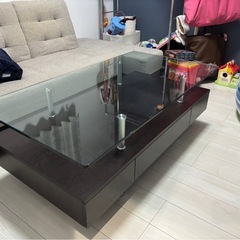 ニトリ　ガラステーブルの画像