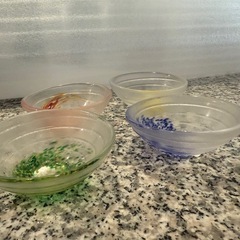 豆皿　4個セット　ガラス　ほぼ新品の画像
