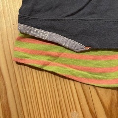 デニムダンガリー　重ね着風　ロンTの画像