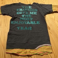 デニムダンガリー　重ね着風　ロンTの画像