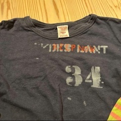 デニムダンガリー　重ね着風　ロンTの画像