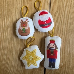 クリスマス オーナメント サンタ トナカイ ゴールド まとめ売りの画像