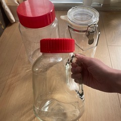 3個セット ガラス保存瓶　の画像
