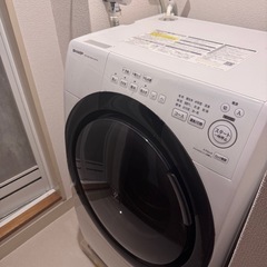 【美品/左開き】シャープ ドラム式洗濯乾燥機 ES-S7H-WL（洗濯7kg/乾燥3.5kg）の画像