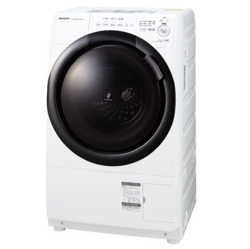 【美品/左開き】シャープ ドラム式洗濯乾燥機 ES-S7H-WL（洗濯7kg/乾燥3.5kg）