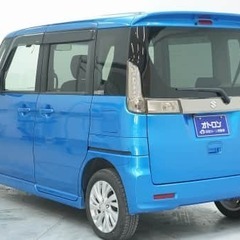 鮮やかなブルー🤩これからの季節に必須！！シートヒーター付いてます✨スズキ　スペーシア🔅の画像