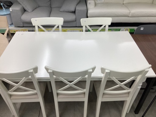 【トレファクピエリ守山店】【取りに来られる方限定】IKEA　ダイニング　6点セット