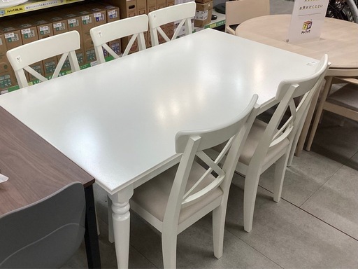 【トレファクピエリ守山店】【取りに来られる方限定】IKEA　ダイニング　6点セット