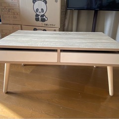 ローテーブル センターテーブル 引き出し付き テーブル 幅80cm の画像