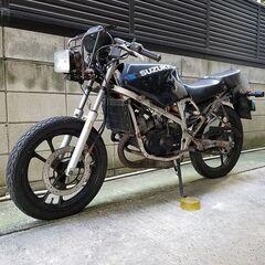 【倉庫整理/現状出品】SUZUKI RG125γガンマ「NF11F」クランキングOK！長期保管/要整備車輌★TRIX★東京/大田区の画像