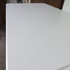 山善　ホワイト　テーブルの画像