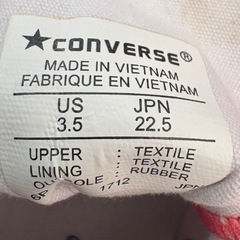 Converse ALLSTAR 赤 22.5㎝ Chuck Taylorの画像