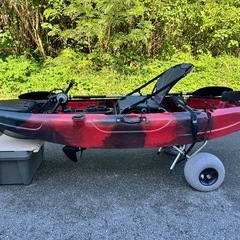 足漕ぎカヤック（プロペラドライブ新品、バルーンドーリー付き）の画像