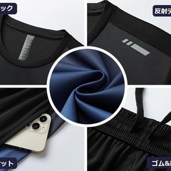 新品未使用　3XLサイズ　スポーツウェア　帽子付き　４点セット　ランニングウェアの画像