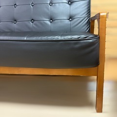 ニトリ Ｎシールド ソファ2人掛け コンパクトソファ（合皮×木フレーム）の画像