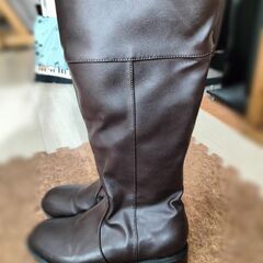 ロングブーツ（茶）Mサイズの画像