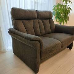 ニトリ　２人掛けソファー　アルタ ヌノKD　ダークブラウンの画像