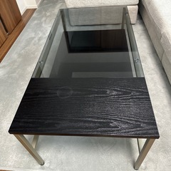 （渋谷/表参道引渡し）ニトリ 黒ローテーブル　の画像