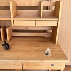 天然木　2way 学習机の画像