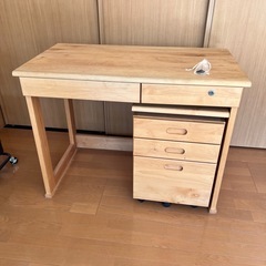 天然木　2way 学習机の画像