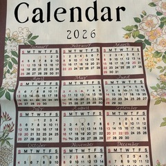 布製カレンダー2026の画像