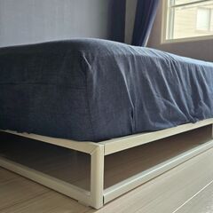 【SD】 [幅約120] ピロートップ ポケットコイル マットレス & メタルフレームの画像